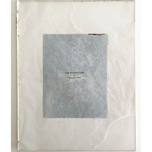 The Marseillaise Gustave Dore Photogravure Victorian 1894 France Anthem DWP2A - Picture 3 of 3